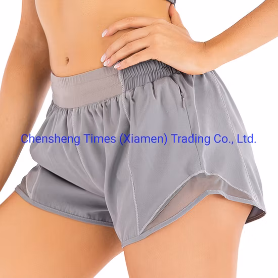Short de sport en maille noire pour femmes, vêtements de natation OEM, short de course, short de plage de motard